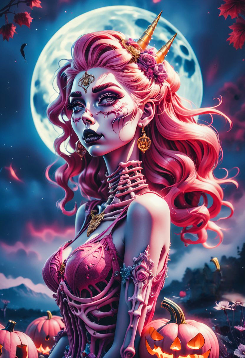 Beautiful neon lights woman,long lashes,make up,red lips