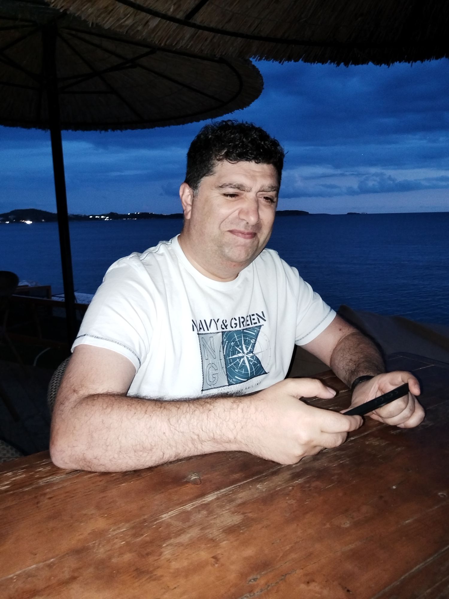 Top guy drinks coffee