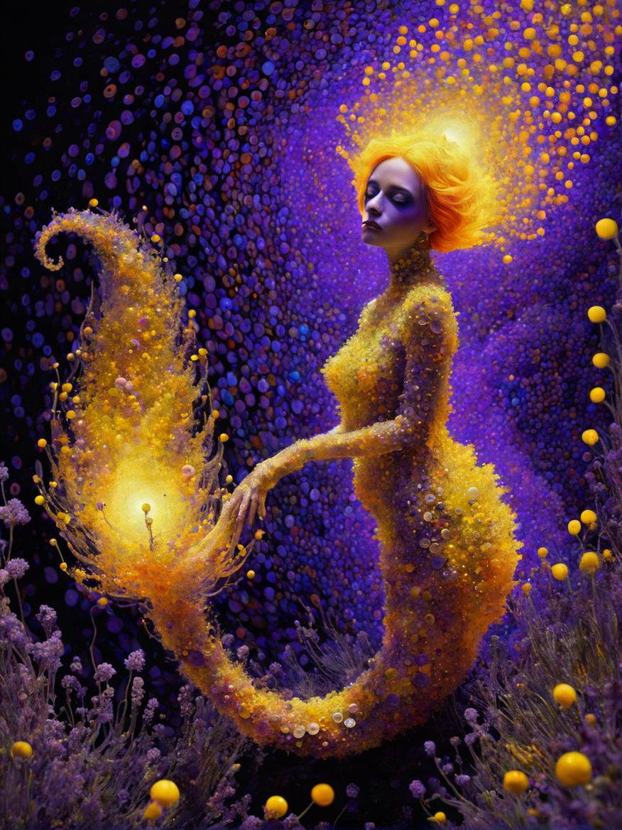 cinematic surrealistic macro eclaboussure in  Spontaneous Redux, Psychepixel and Eclipsal art, projecting dot art,
Nihiluxe style, Sublimina...