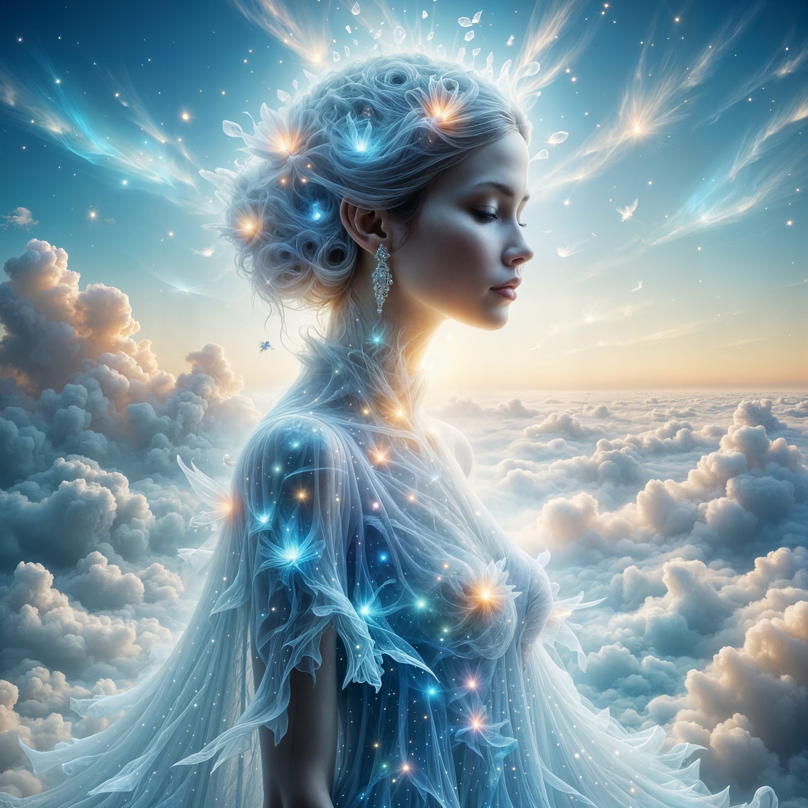 ANIMATE this picture so the woman’s hair begins to move like an unseen breeze. Animate her hair so the strands ripple, ...