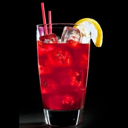 Animate the drink in the glass. The drink swirls slowly in a circular pattern within the glass, with micro sized bubbles...