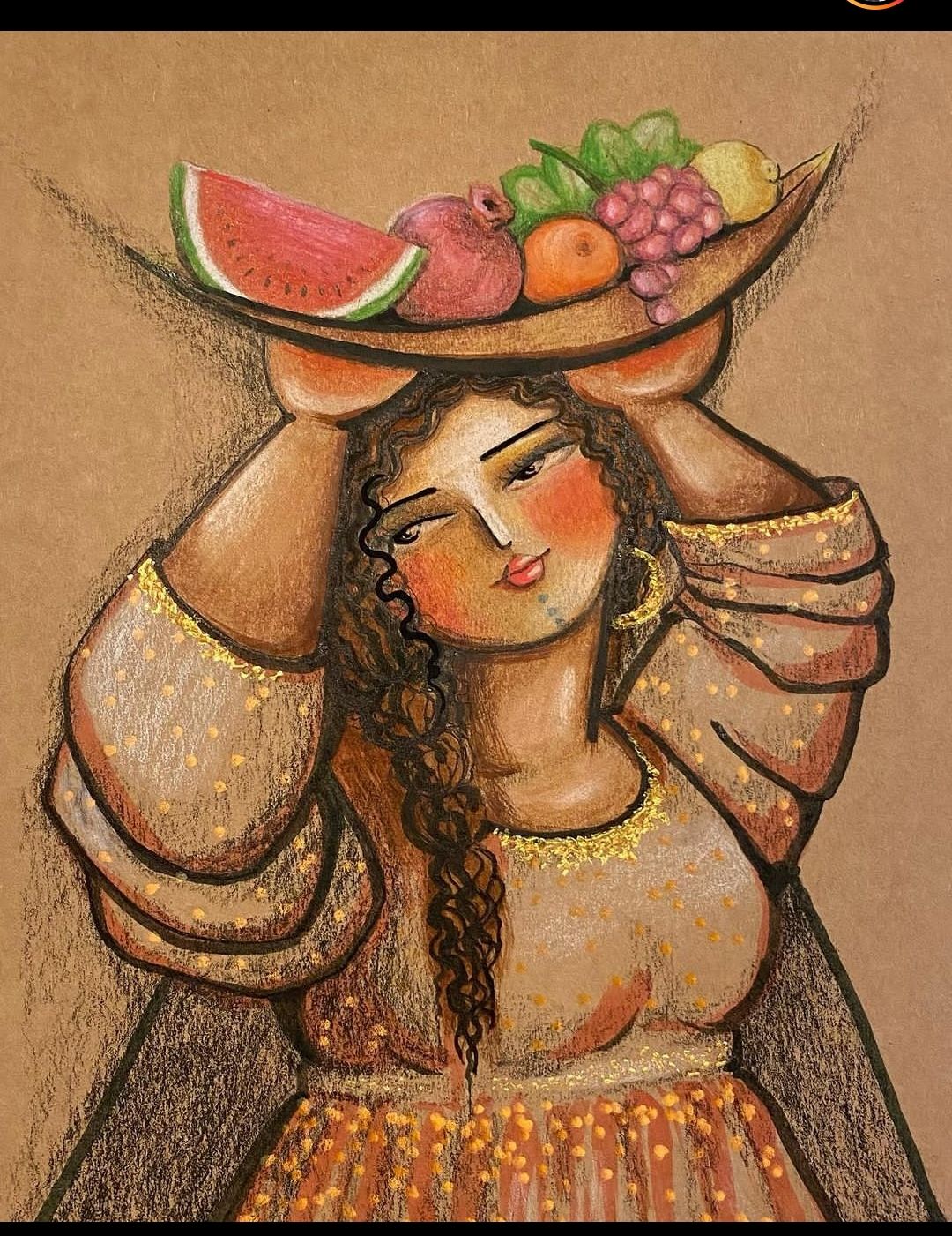 A fictional girl from Iraqi folklore neo-impressionism expressionist style oil painting, smooth post-impressionist impasto acrylic painting,...