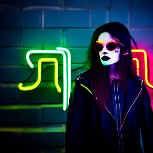 female goth fashion model. goth coffee shop.