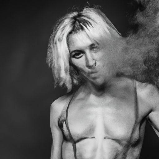 fog. smoke. black and white photography. goth female fashion model. female. fashion model. drawing model. muscular female. model. muscles.