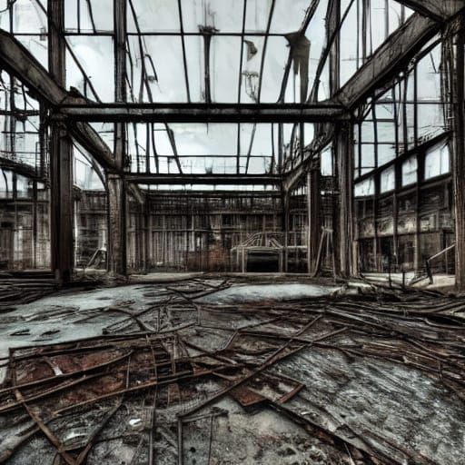 fog. smoke. female goth metal sculptor fashion model. billowing white smoke. haze. sparks. fires. giant dogs. insects. abstract metal sculpt...