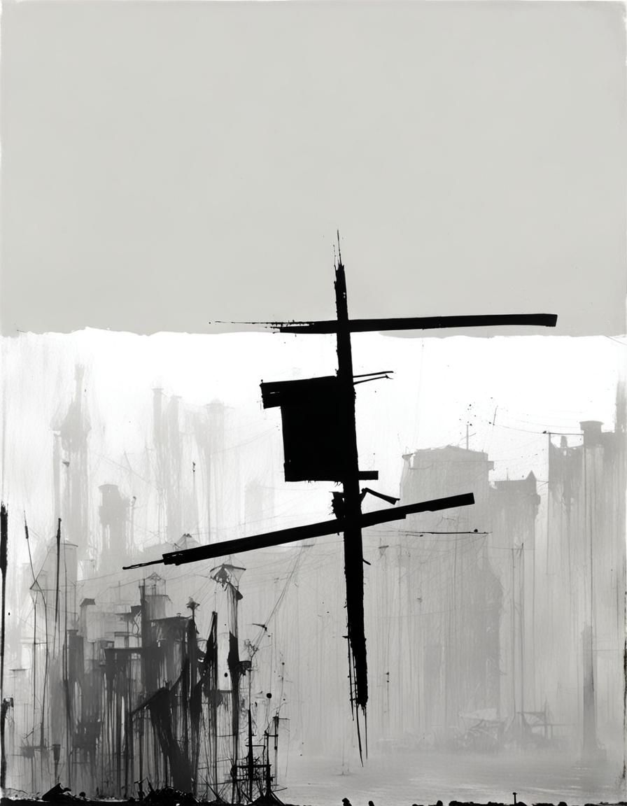 Franz Kline. black paint. white paint. abstract painting. 