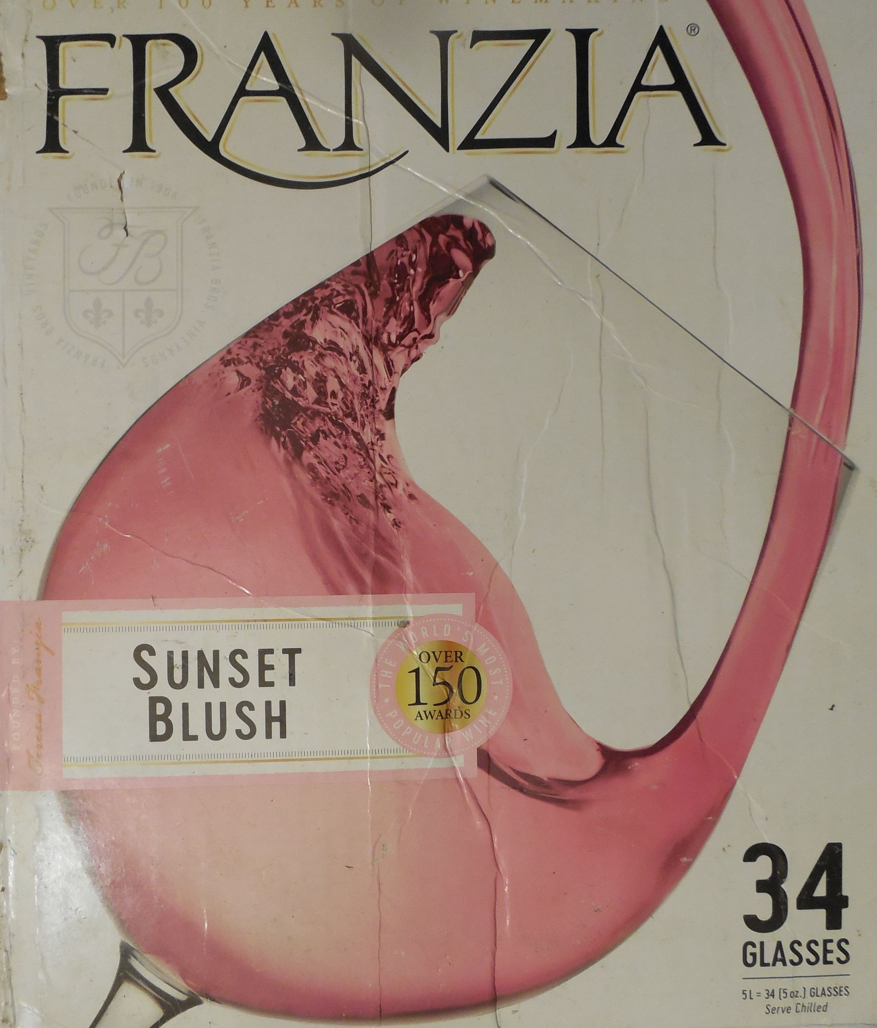 color photography. Franzia. Wine. Sunset Blush.