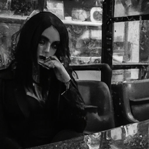 fog. smoke. female goth fashion model. hot blazing sun. scrolls filled with writings. marble statues. roman columns. cyberpunk. white van. c...