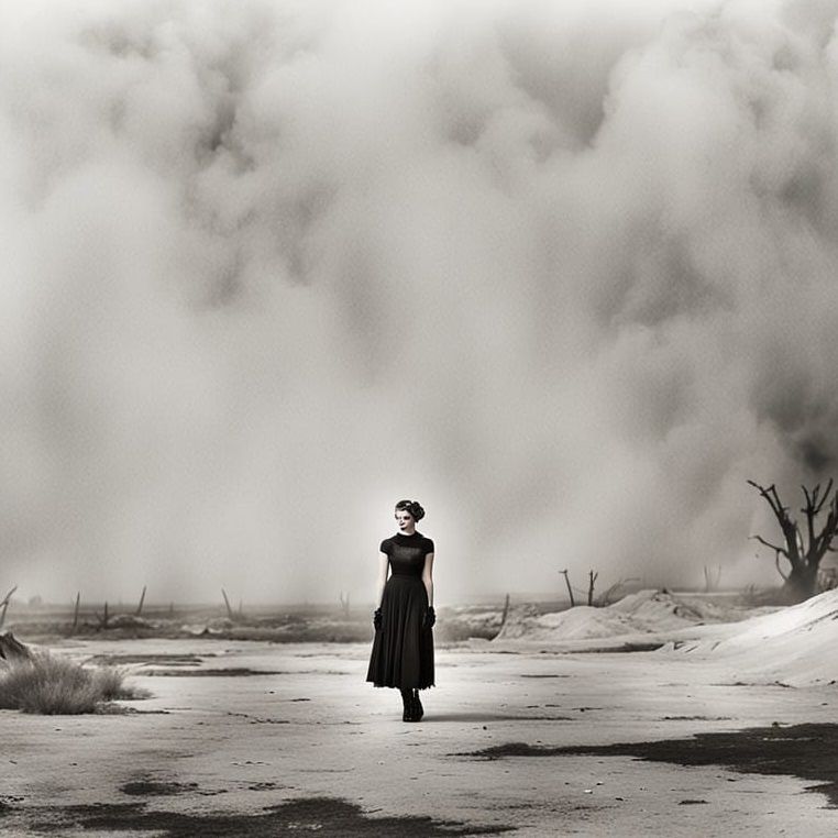 bright rust red sand. rust colored dust. hazy red dust fog. bright red neon light. clouds of dust. grainy black and white photography. A dus...