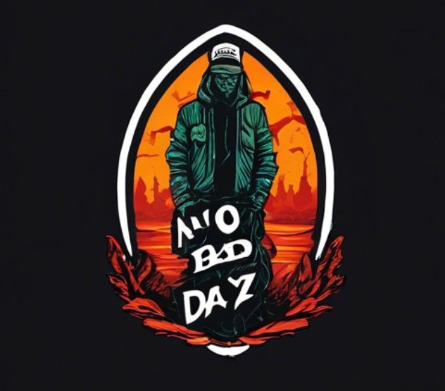 <lora:eye:1.0> <lora:NC Hyperreal:1.0> <lora:Macabre:1.0> Hyperrealistic logo for just the words No Bad DayZ in the best , dopest coolest aw...