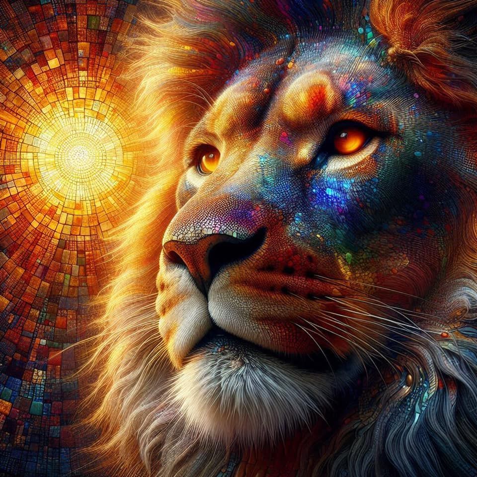 the lion is opening its mouth and roaring