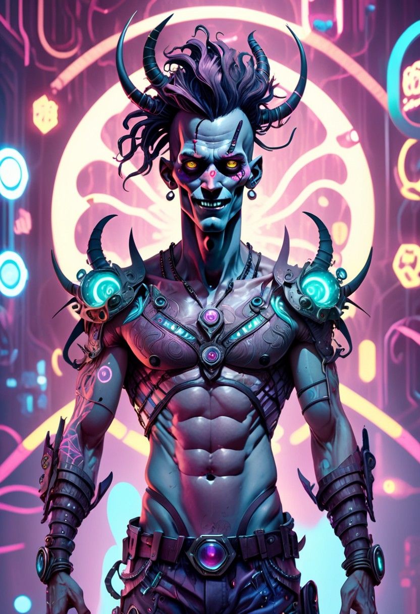 Ancient shapeshifter in hyper-real detail <lora:Grotesqueries:1.1> professional leatherwork