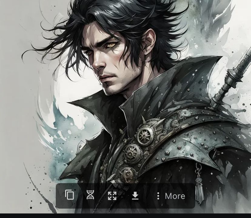 Dungeons and dragons changeling. Pale complexion.  Shaggy white and black hair.  Medium height.  White and black eyes. Male, fantasy charact...