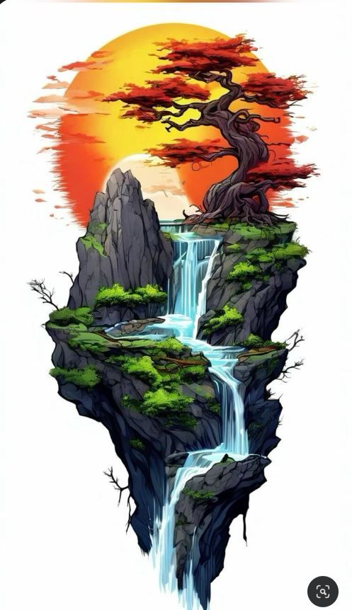 A beautiful stylized landscape