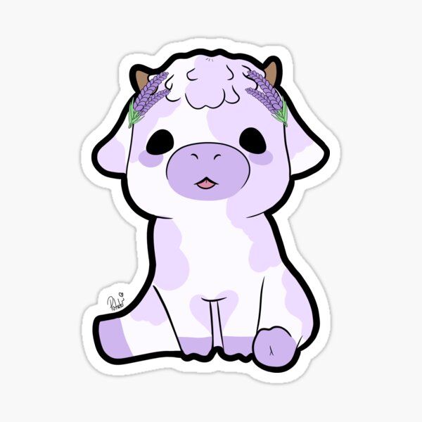 Lavender cow