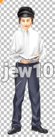 A boy stands and looks into the distance, no background