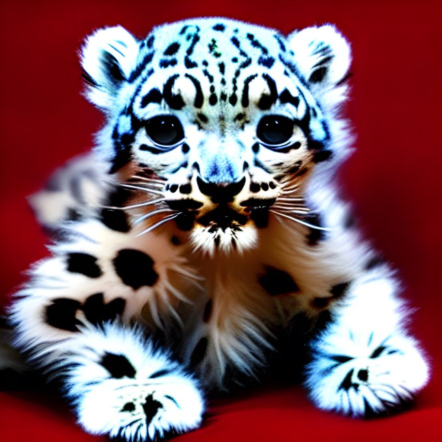 newborn snow leopard 