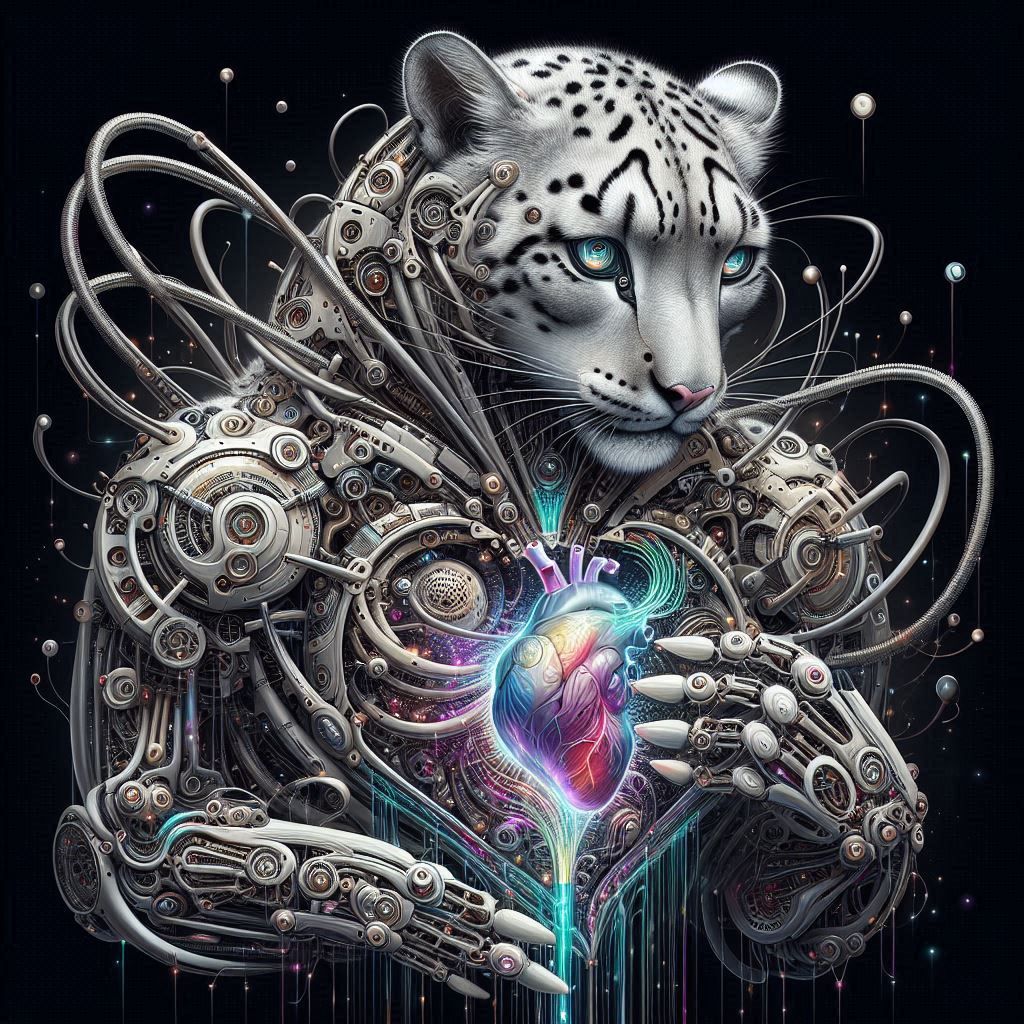 Snow leopard cyborg 