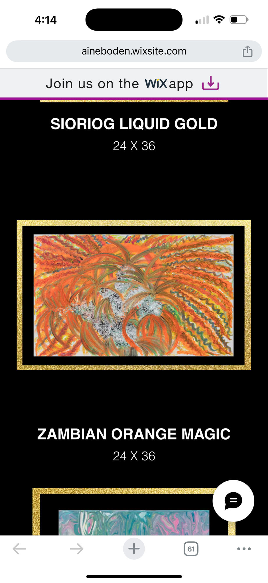 An original Aineboden acrylic painting of a cannabis plant 