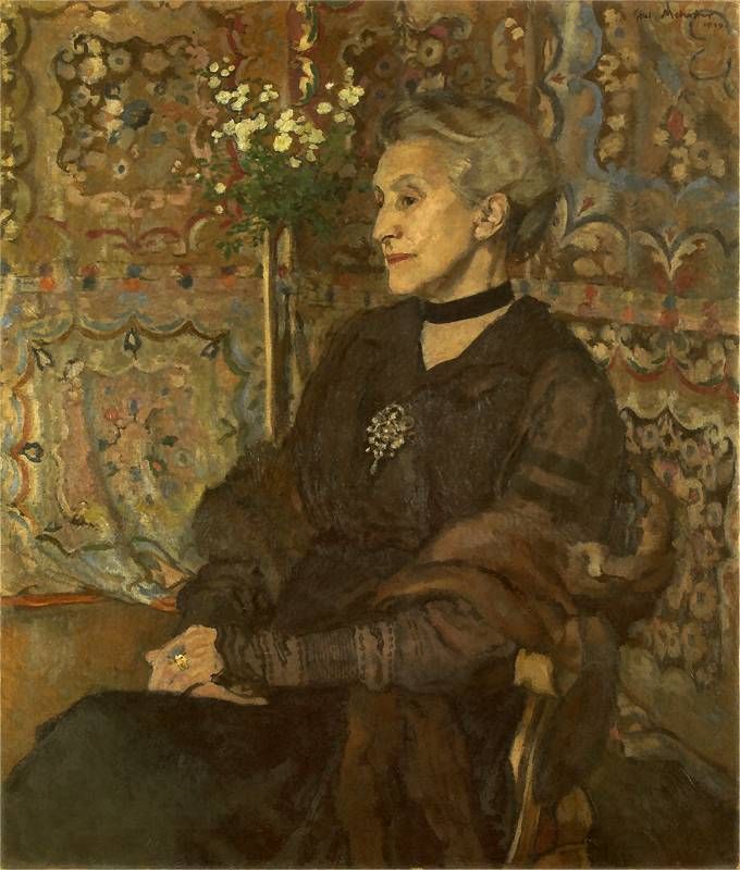 Old governess, in the style of Józef Mehoffer