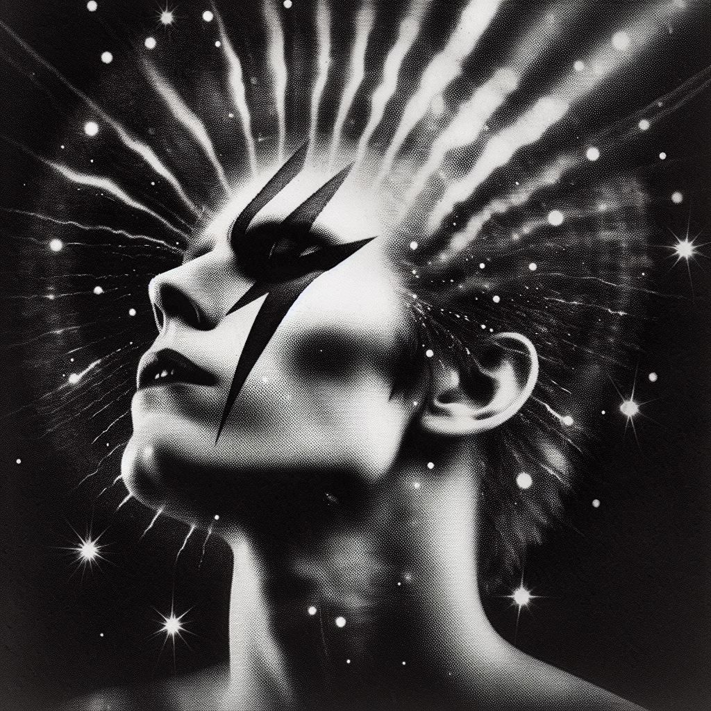 Create a black and white photogram-style image inspired by abstract and experimental composition, similar to those found in the Dada moveme...