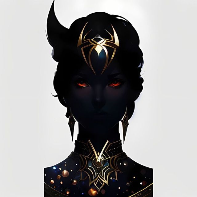 change the symbol of spider on the forehead with the bull sign and make eyes more scary 