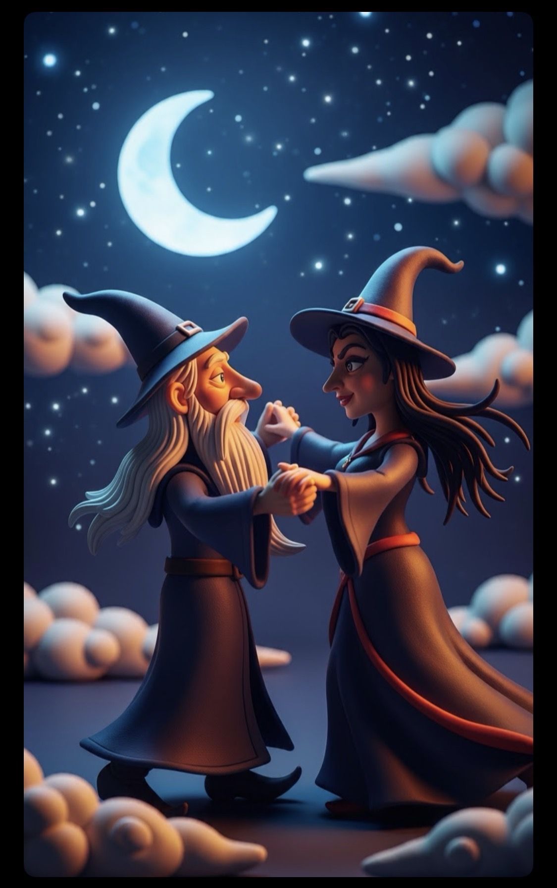 Arch Mage Jefganis Wizard and his beautiful wife witch eating dinner at a white table cloth restaurant with a long stem ...