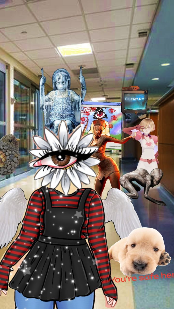 Twisted Care,Hybrid Dark Fantasy imagery inspired by daedelic and Gonzalo Endara Crow, Zombie Canines, abandoned Hospital,Ruins of Shattered...