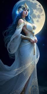 Greek Goddess Selene, full body