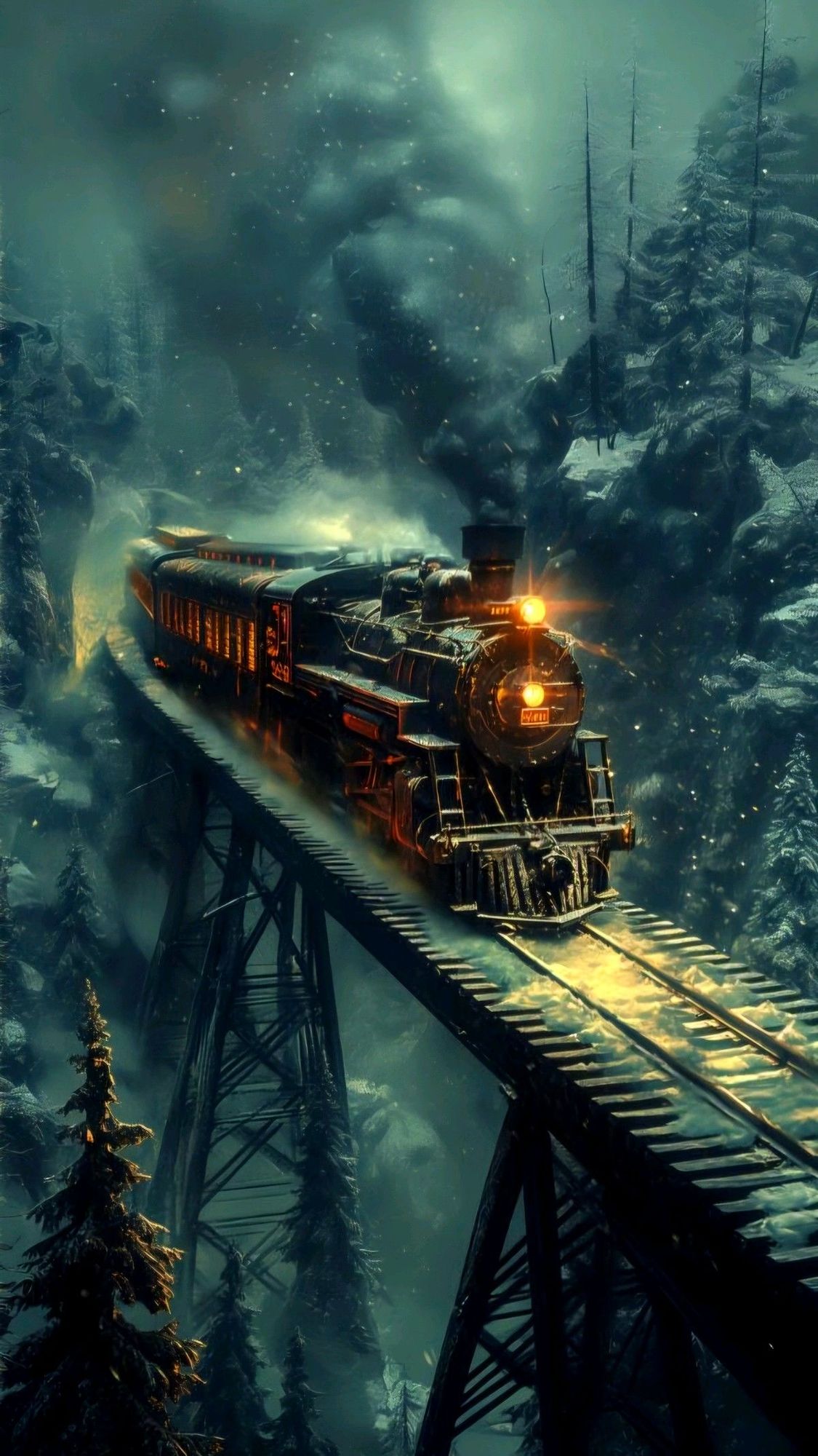 train running from the devil