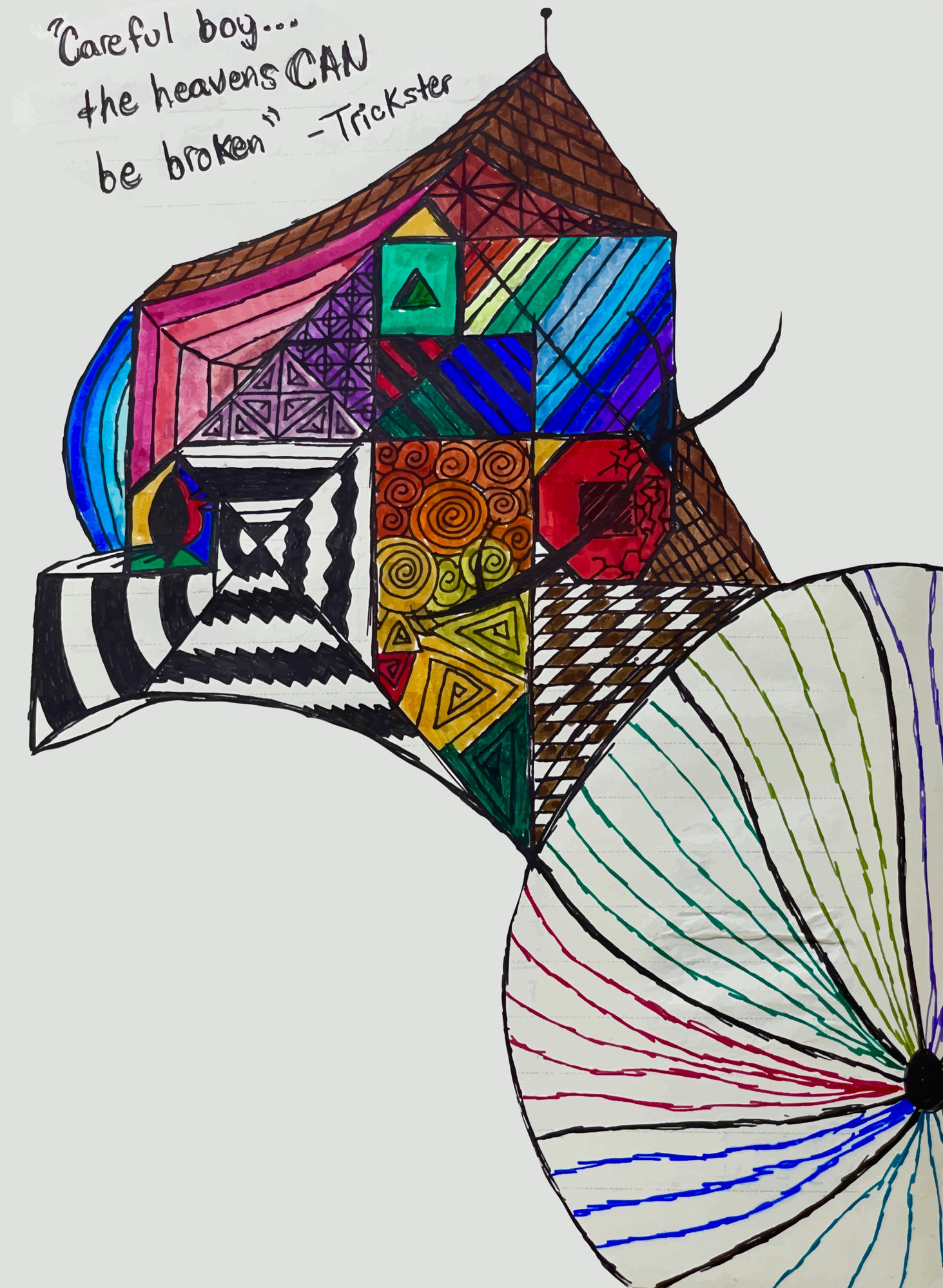 An abstract bird