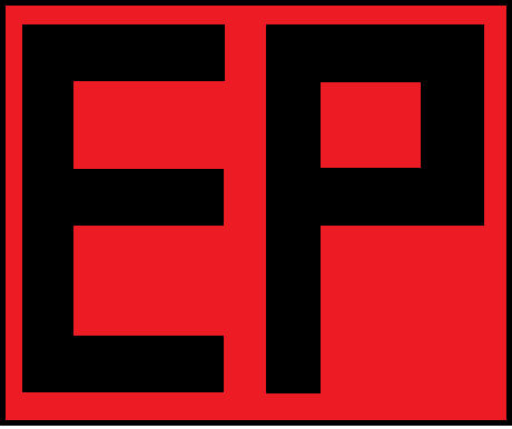 2 белые буквы на черном фоне