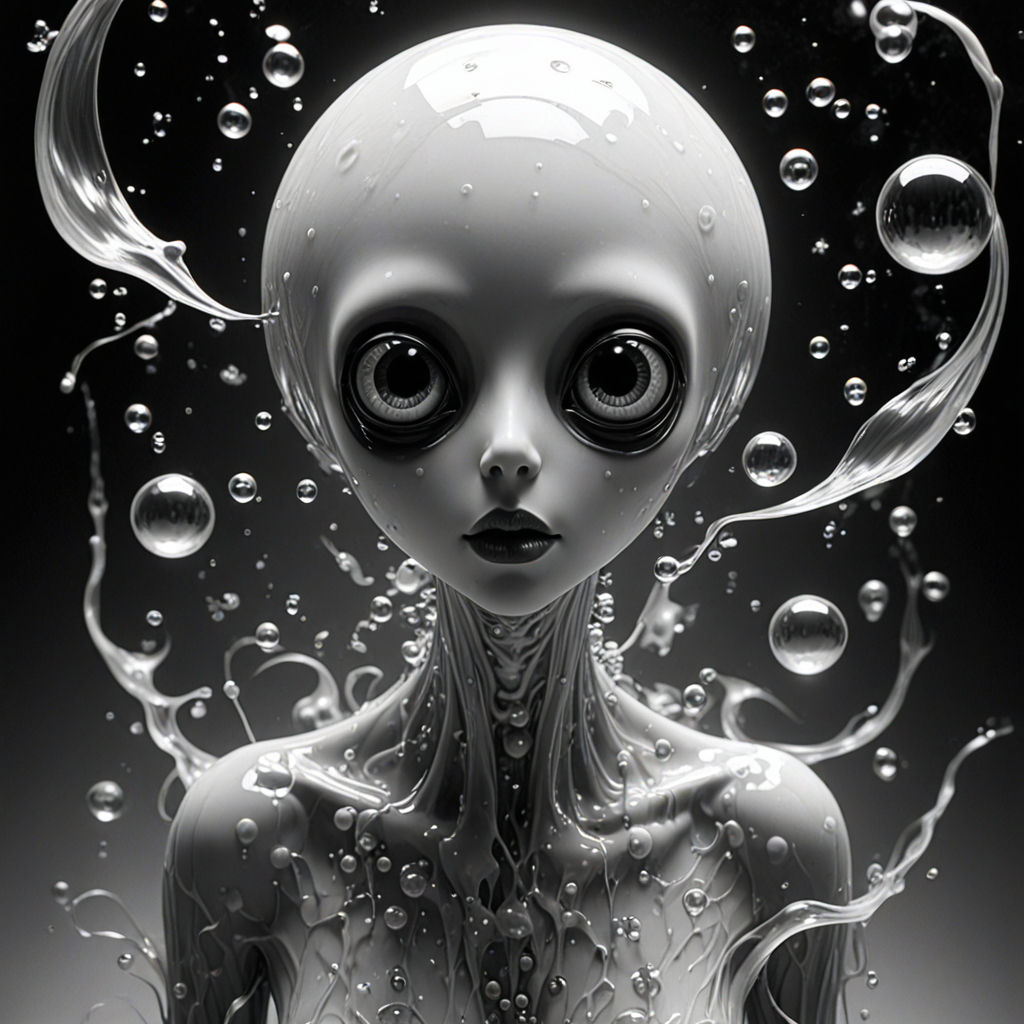 (Things Made of Liquid: 2.5)<lora:Aether_Bubbles_And_Foam_v1_SDXL_LoR:1> by Raoul Dufy, Asger Jorn, Ryohei Hase and Tim Burton!!! A whimsica...