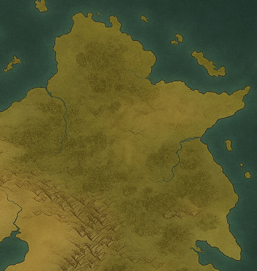 "Use this base image and transform it into a map with five clearly distinct biomes. Each biome should be visually separate and well-defined,...