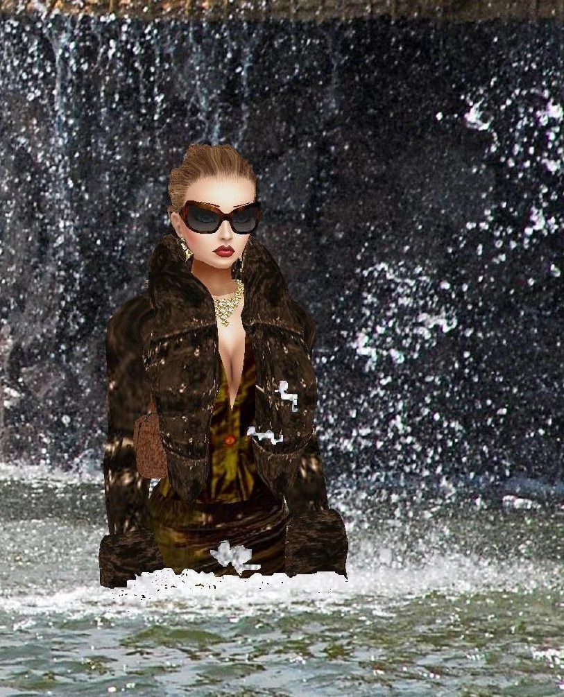 In the Fountain in Leather and Fur
