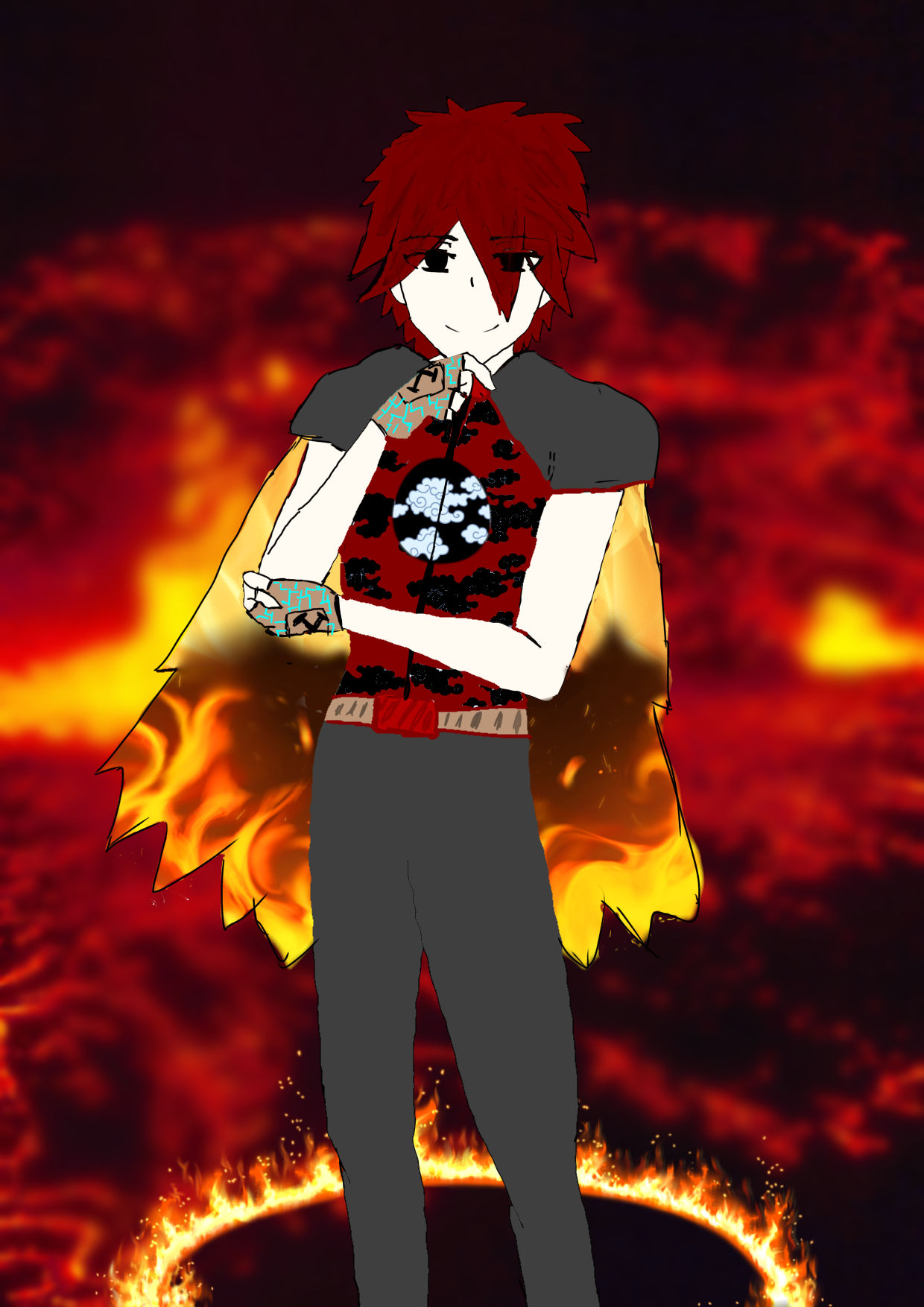 red hair wizard in the ash by artist "anime", Anime Key Visual, Japanese Manga, Pixiv, Zerochan, Anime art, Fantia