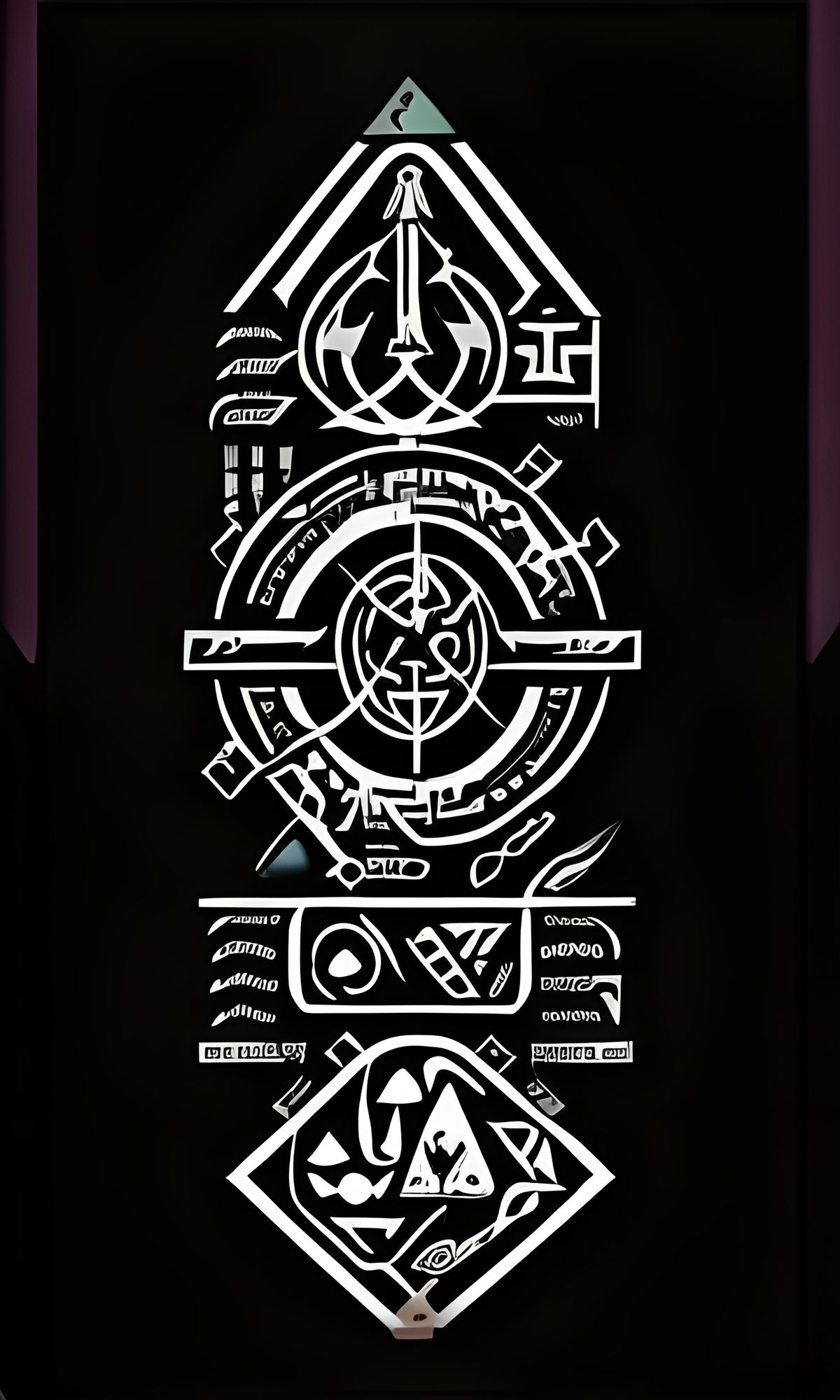 2D Tattoo, Viking, Sumerian, Egyptian hieroglyphics, Alien number 999, and A letter, Galaxy, Soul, Strength, Power, Name MELANIE ADAM, and A...