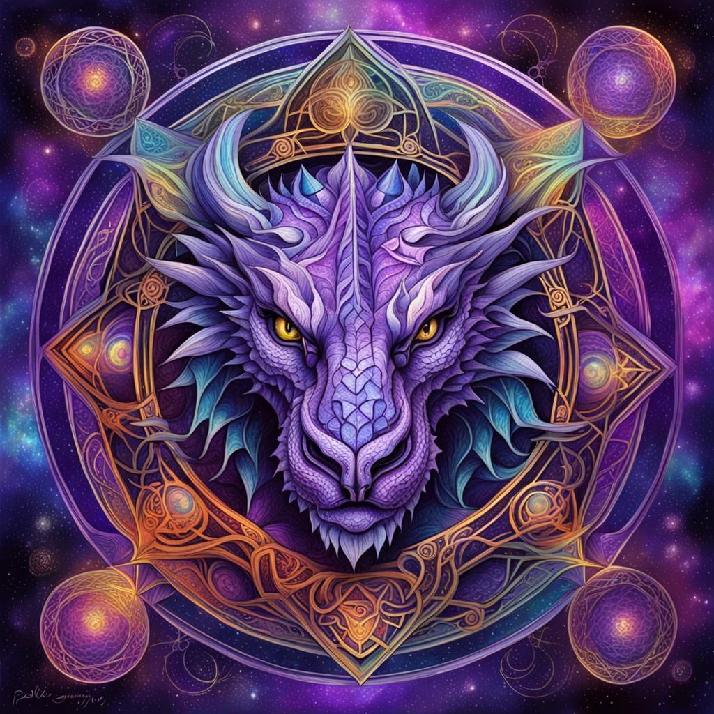 Tête de dragon orange prestance et force