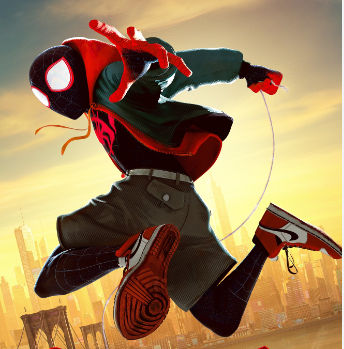 A white, bald, bearded, very muscular superhero, with the letters "TJ" on his chest, wearing Jordan sneakers