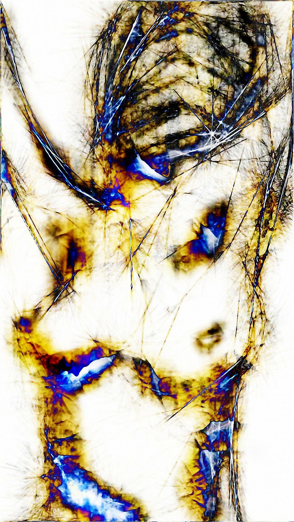 Dynamic abstract lines and vibrant colors create a sense of movement and energy in the composition. The interplay of light and dark areas gi...