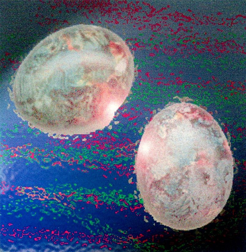 <lora:Flux Hyperreal:1.0> Geometric patterns form a diamond lattice across the composition, featuring a gradient of blues, greens, and purpl...