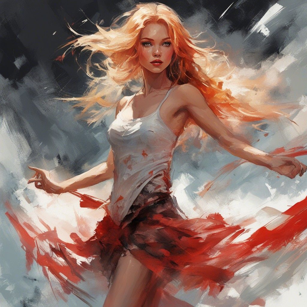 Alyona "red fury" dancing