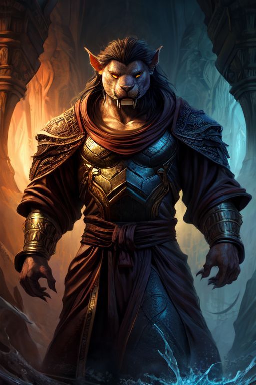 <lora:Macabre:1.0> Male humanoid body, sharp amber eyes, moonlit skin, raven hair cascading down his back, muscular yet sleek build, a preda...