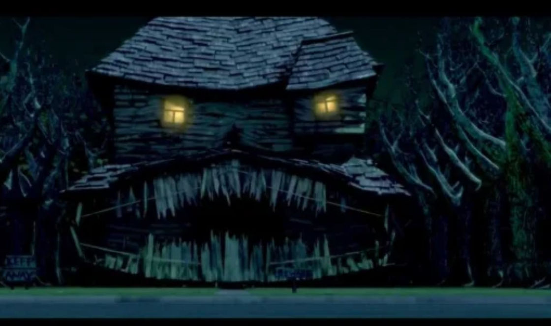 Haunted house from the claymation movie of Monster House.