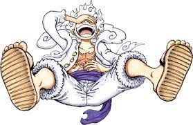 Monkey D. Luffy from One Piece in gear 5 attempt number 4: Laughing in a way to prevent myself from pouring the bleach and holy water in my eyes yet having false hope because the smile on this prompt is similar to Luffy in the first arc of the series...:3