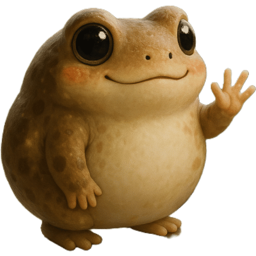 Can you create a happy dancing frog