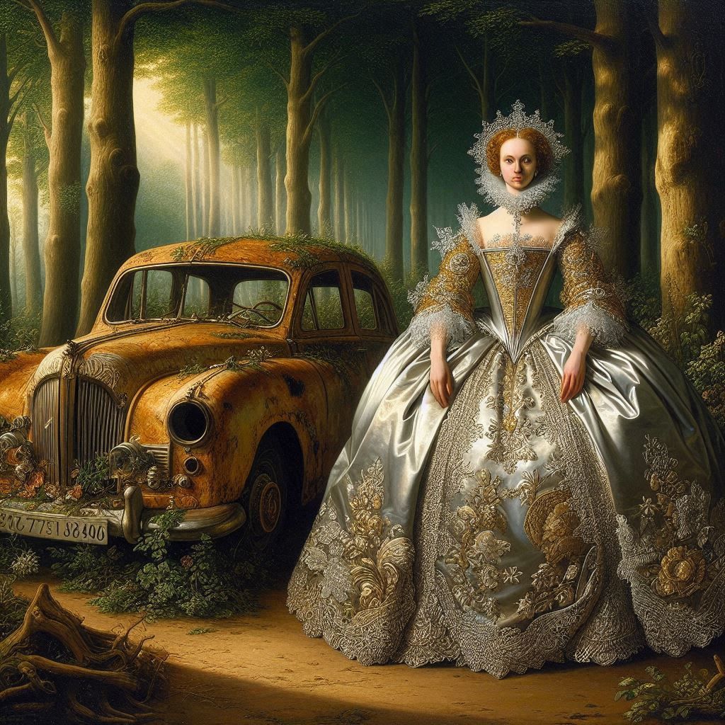 Old car, Queen ,forest