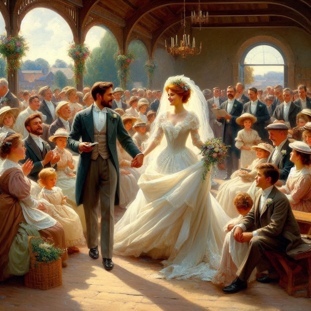 Wedding Day" Albert Guillaume (France, 1873 - 1942)