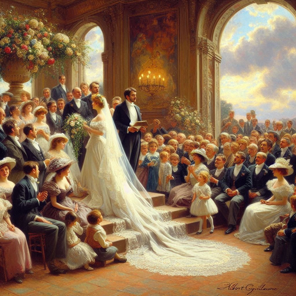 Wedding Day" Albert Guillaume (France, 1873 - 1942)