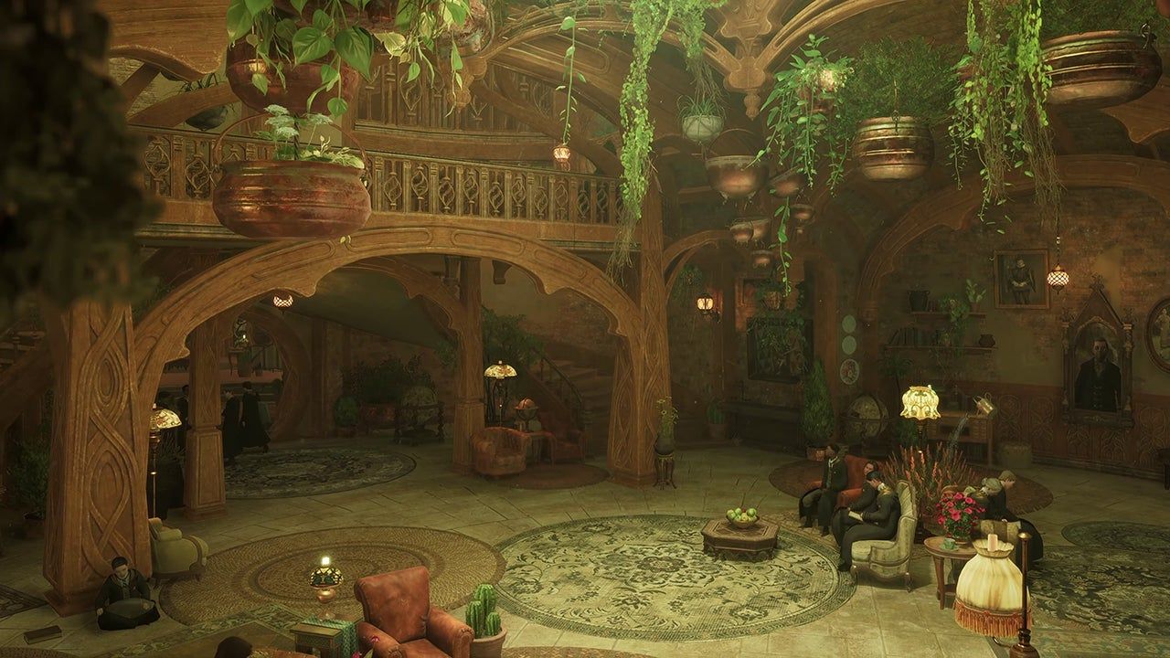 Inside The House Thunderbird Common Room, Beautiful Red Clay Adobe Puebla Village with many levels of box houses inside The Thunderbird Towe...